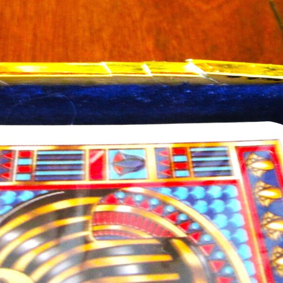 Vtg NWOT The Treasures of Tutankhamuh Card Box handpainted. Limited Edition - Picture 10 of 15